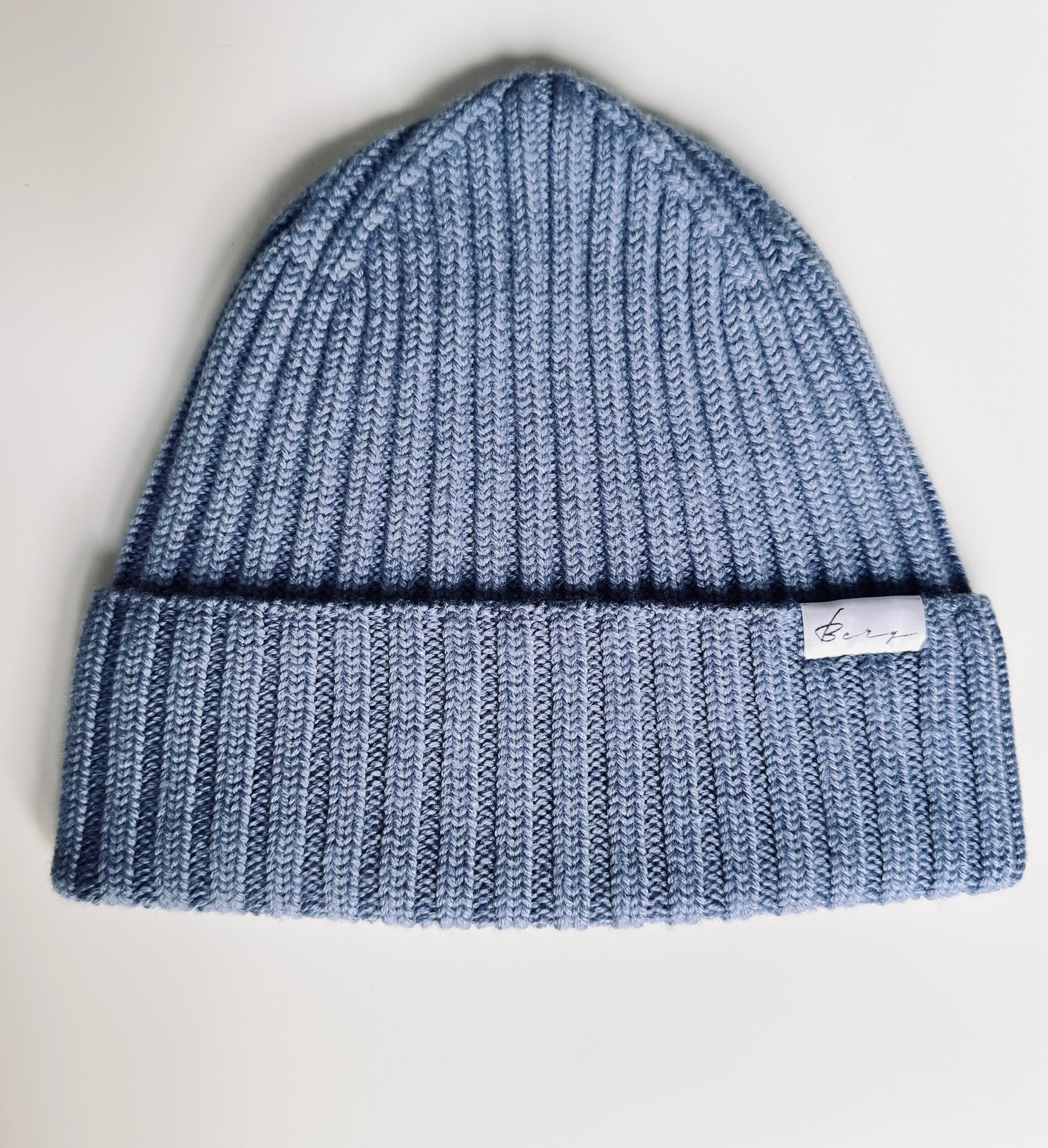 Wool Beanie 100% Merino Blue