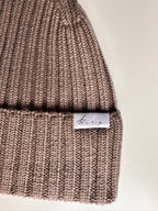 Wool Beanie 100% Merino Taupe