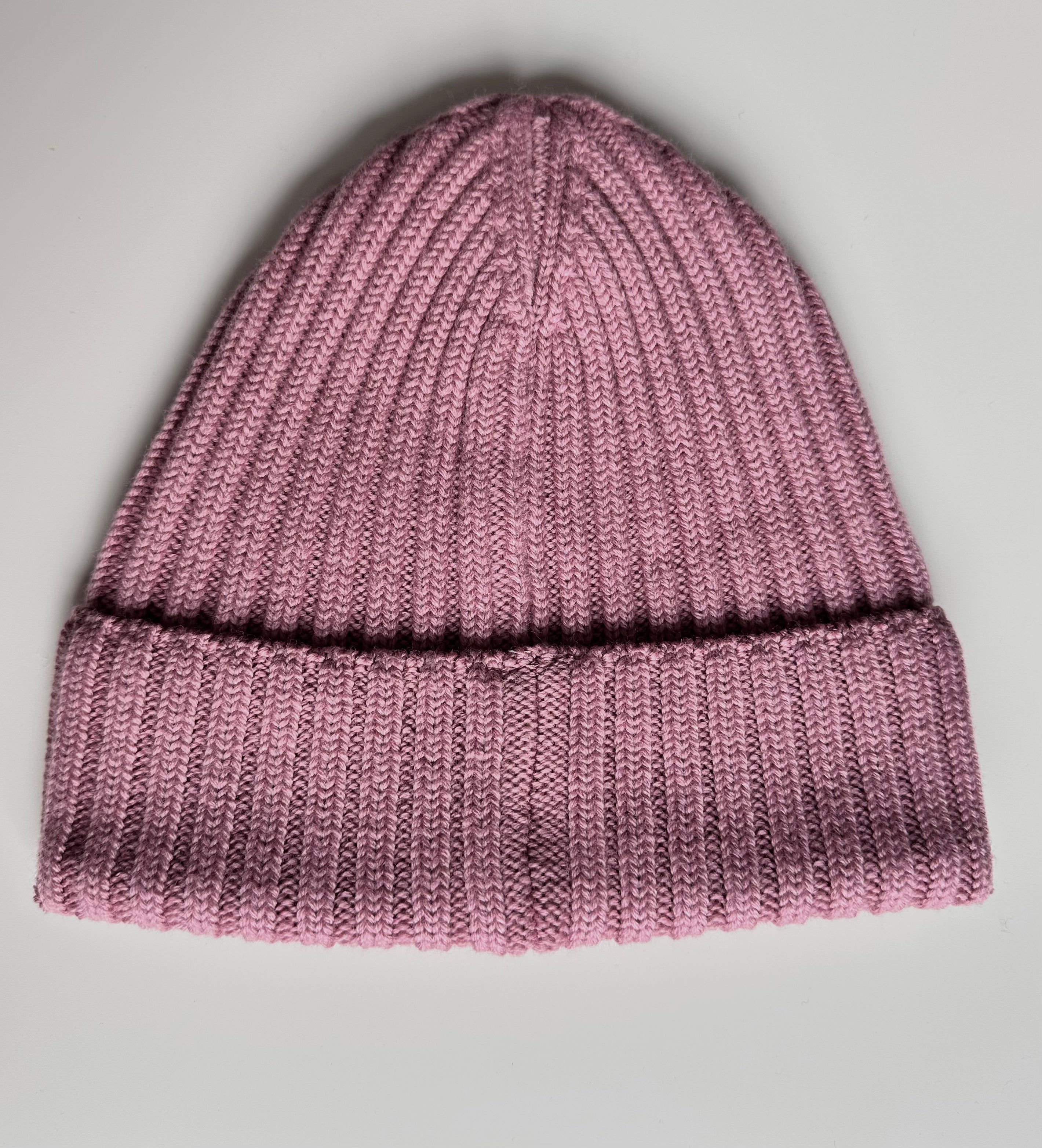 Wool Beanie 100% Merino Dusty Pink
