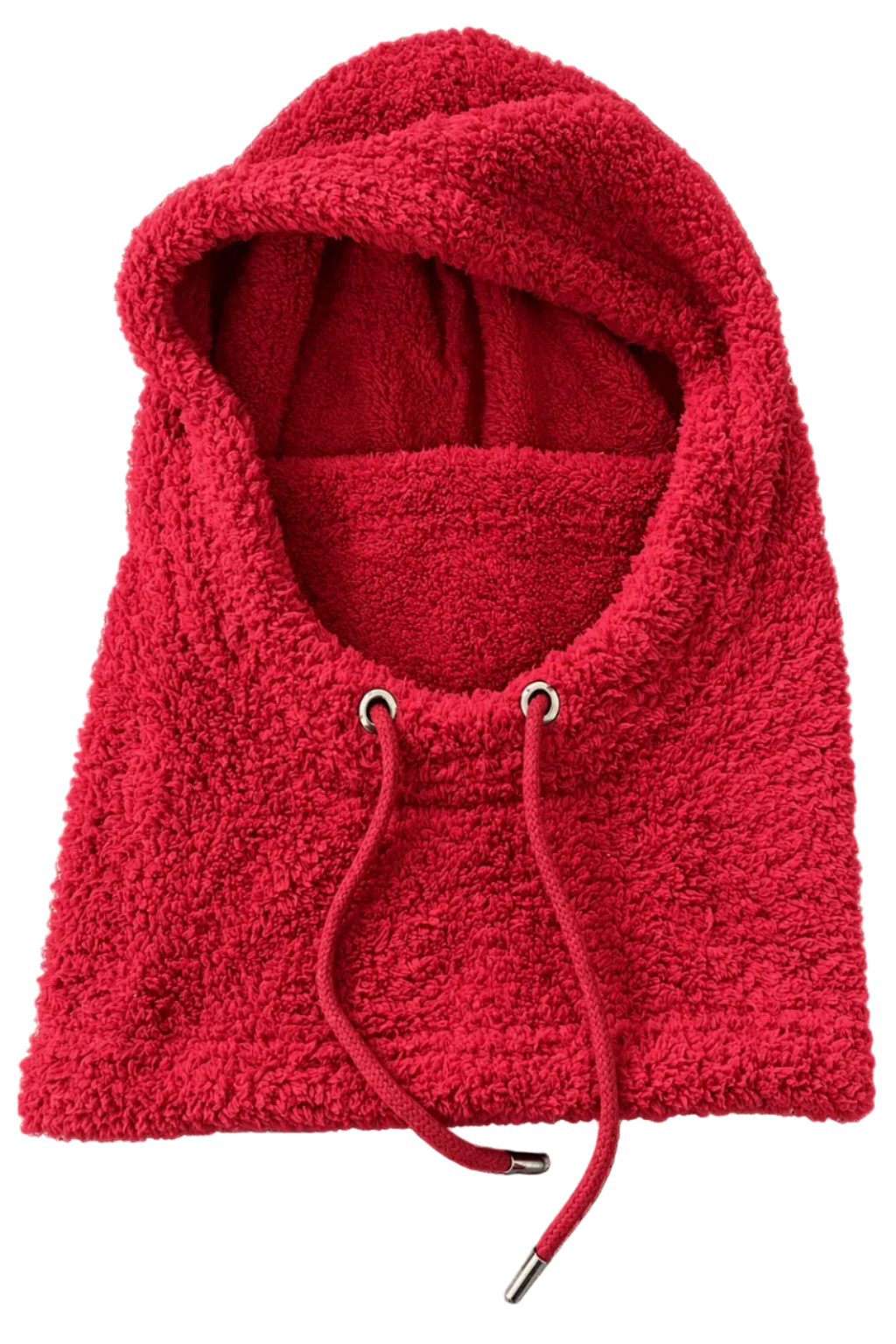 Fluffy Baclava Hood Red