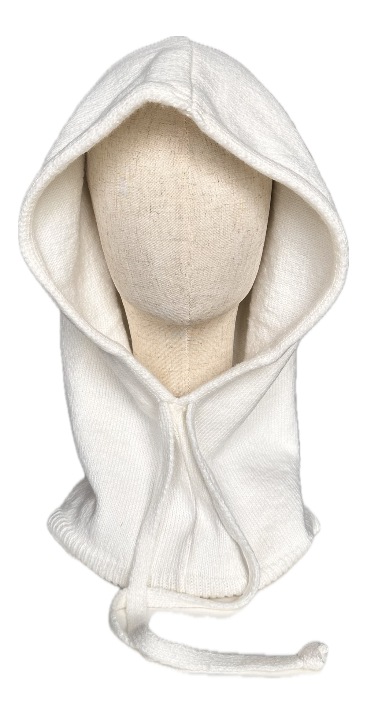 Knitted Balaclava Hood White