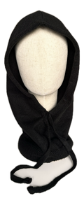 Knitted Balaclava Hood Black