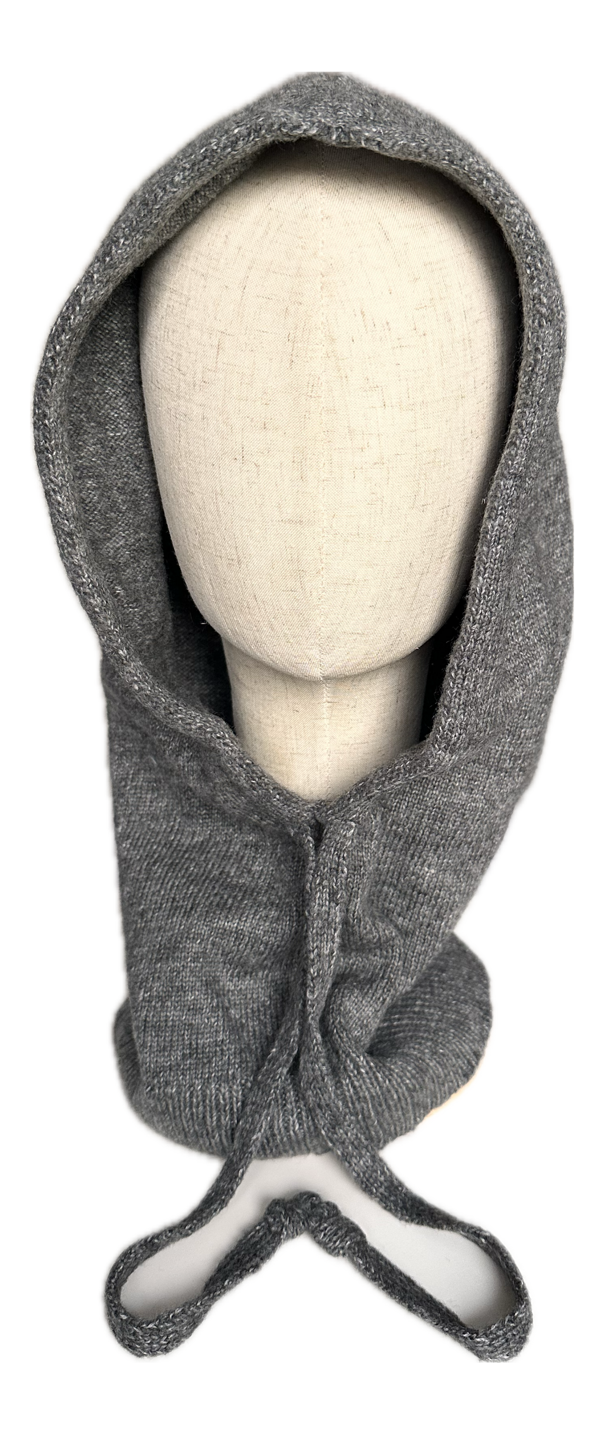 Knitted Balaclava Hood Grey